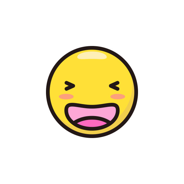 表情符号可爱的平面颜色和线条艺术图片下载