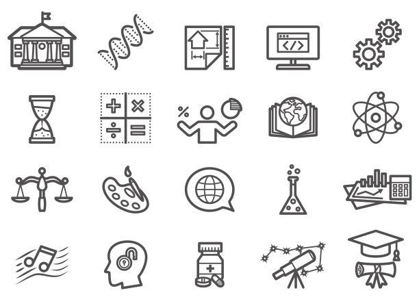 教育线图标集图片下载