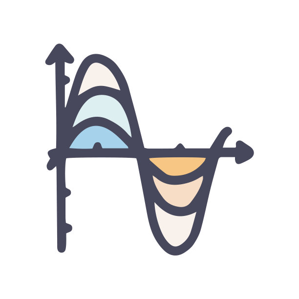 波浪图颜色涂鸦简单的图标图片下载