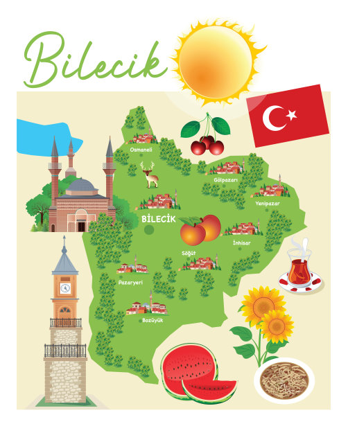 Bilecik旅游地图图片下载