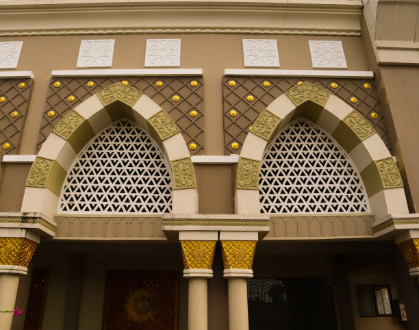 中东设计风格的清真寺墙壁图片下载