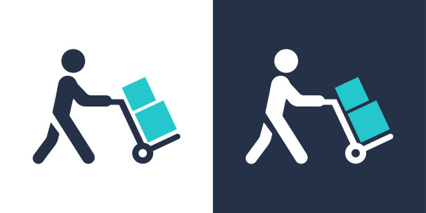 快递图标。固体图标矢量插图。用于网站设计，logo, app，模板，ui等。图片下载