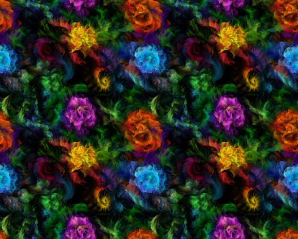 无缝花绘背景图片下载