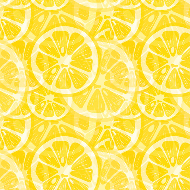 矢量无缝纹理的柠檬。图片下载