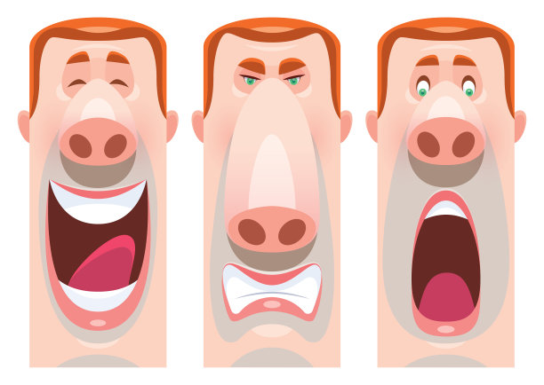 高兴生气惊奇的人图片下载