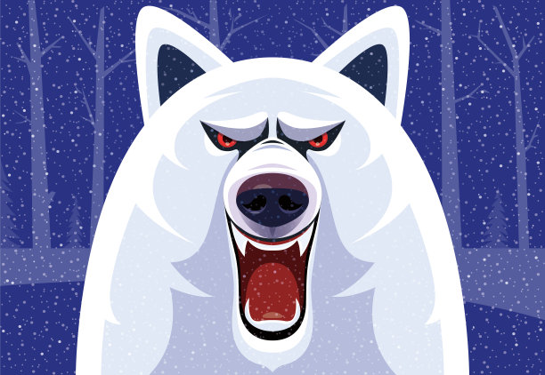 北极狼打呵欠图片下载