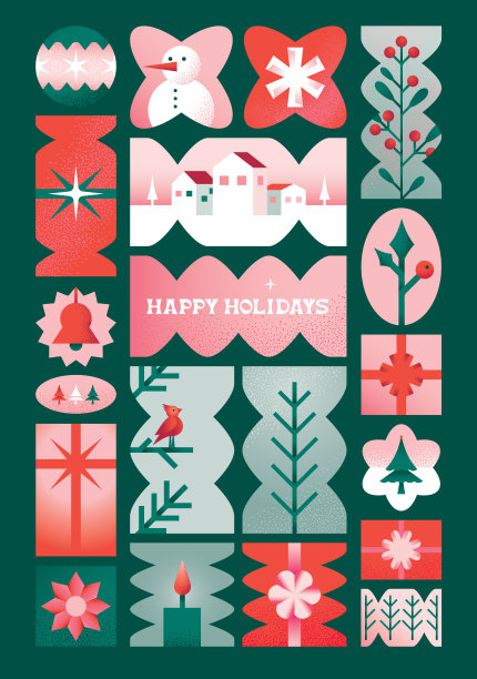 圣诞假期卡片垂直图片下载