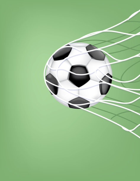 彩色足球或足球在网中得分图片下载