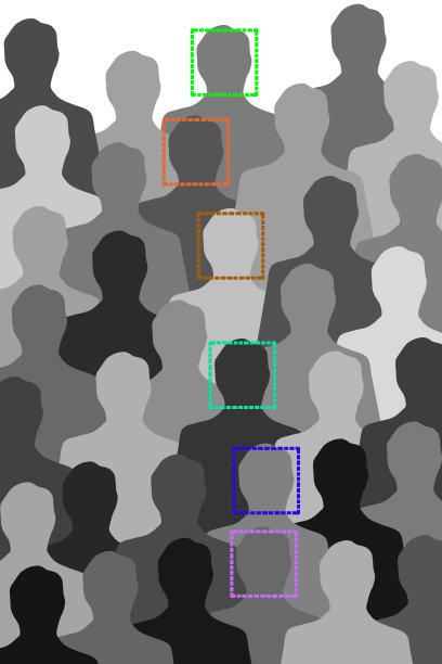 一排面部识别的男人图片下载