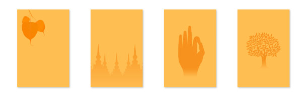 佛陀普尼玛的矢量图。卫塞节。图片下载