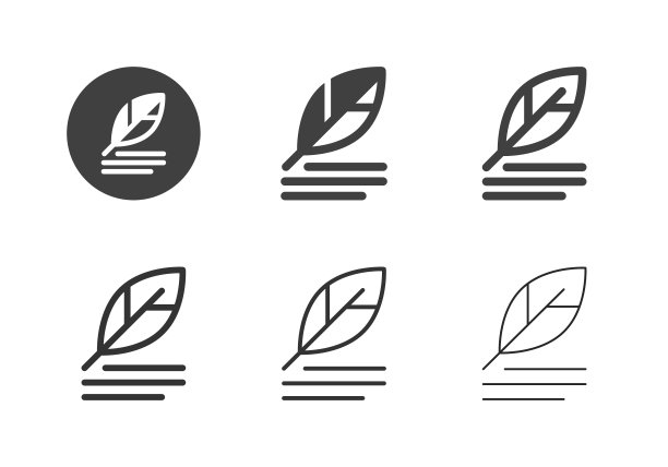 羽毛笔图标-多系列图片下载