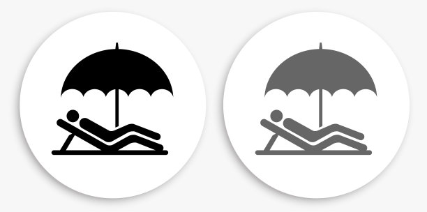 放松棍图黑白圆形图标图片下载