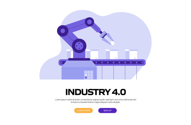 工业4.0概念矢量插图网站横幅，广告和营销材料，在线广告，业务演示等。图片下载