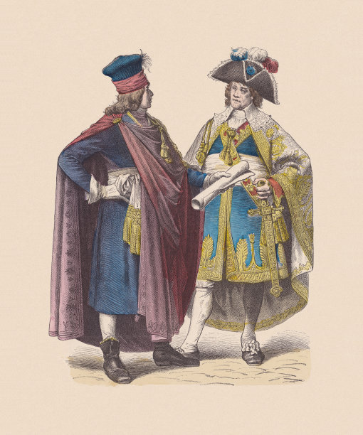 18世纪，法国大革命时期，手工着色木刻，约1880年出版图片下载