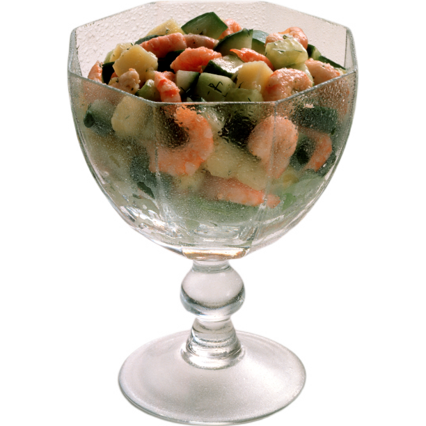 杯子里的虾仁黄瓜沙拉图片下载