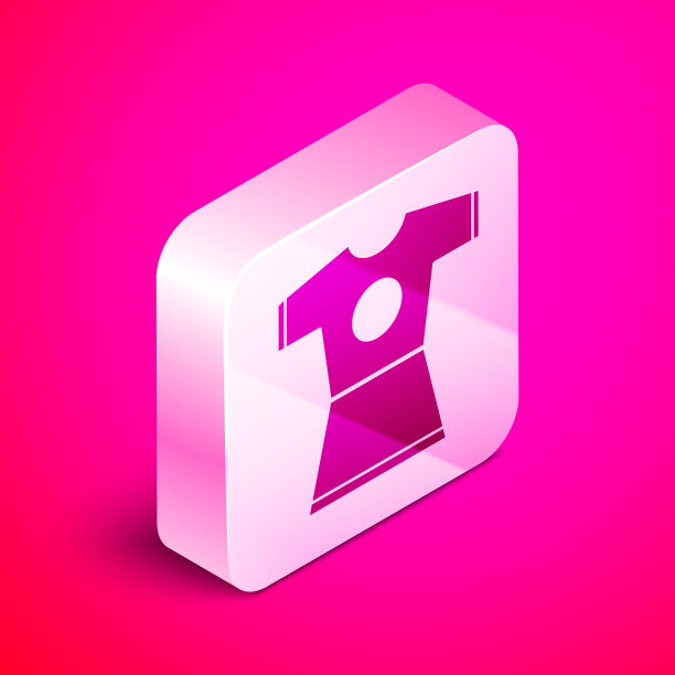 等距女装图标孤立在粉红色图片下载