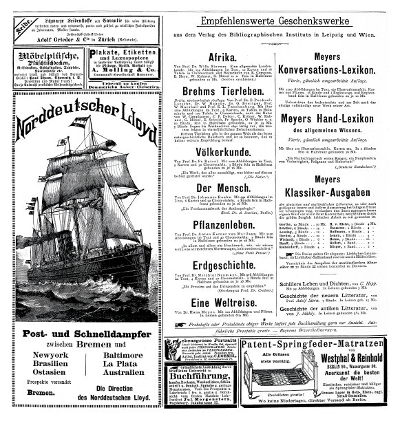 1892年德国杂志上的广告图片下载