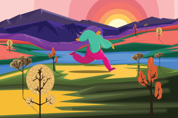 女跑步者练习跑步图片下载