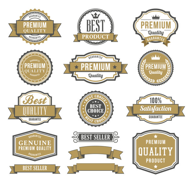 一套丝带和徽章图片下载