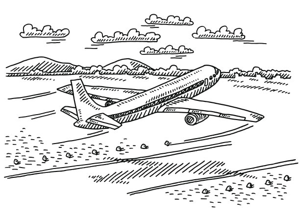 飞机离场跑道图图片下载