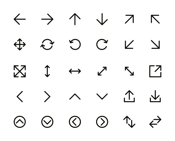 箭头图标。箭头和方向矢量图标设置图片下载