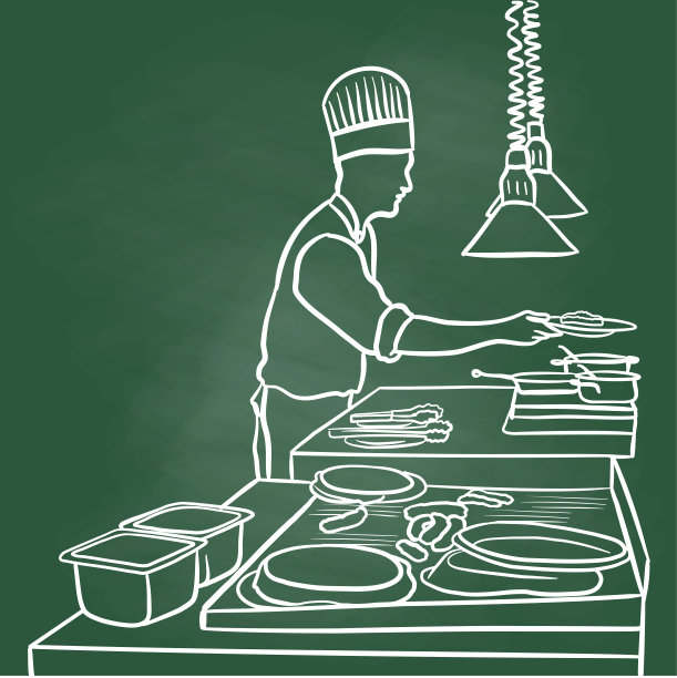 现代厨师黑板图片下载