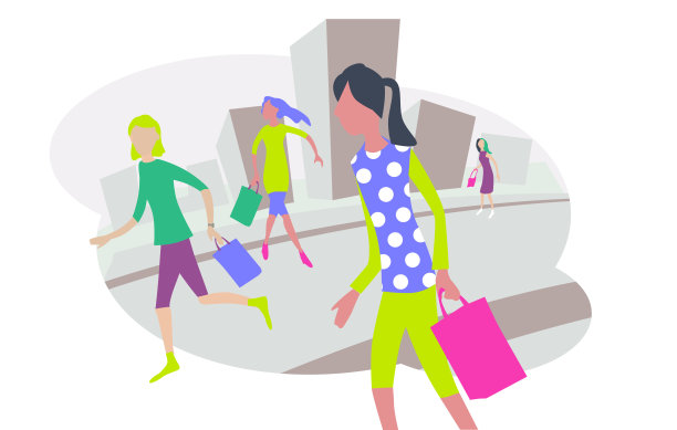 城市主题的购物者图片下载
