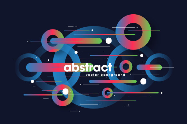 具有动态线性和圆形的抽象背景图片下载