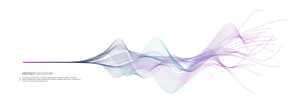 摘要设计用波元。数字频率轨道均衡器。程式化的线条艺术背景。弯曲的波浪线条，光滑的条纹图片下载