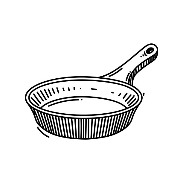 烹饪锅线图标，草图设计，像素完美，可编辑的笔触。标志、标志、符号。厨房用具。图片下载