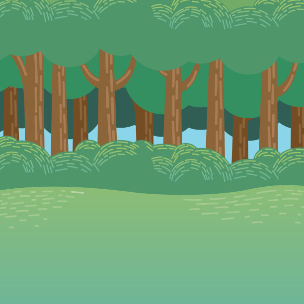 卡通森林场景图片下载