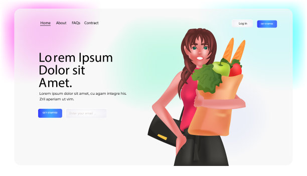 年轻女子拿着购物袋，里面装满了图片下载