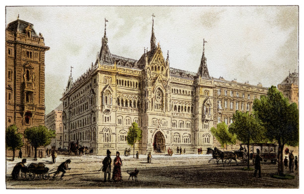 Schottenring。赎罪。而不是1881年12月8日被烧毁的环形剧场图片下载