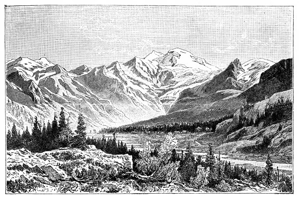 秋天Ferleiten山谷的冬季景色图片下载