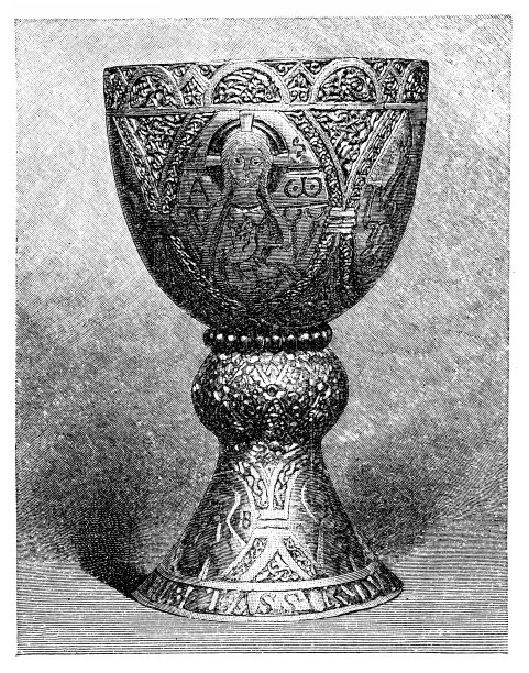 塔西洛圣杯是一个青铜圣杯，镀金的银和金，可以追溯到公元8世纪。这个圣杯是盎格鲁-撒克逊人设计的，可能在它被制造后不久就被放在了奥地利Kremsmünster修道院图片下载