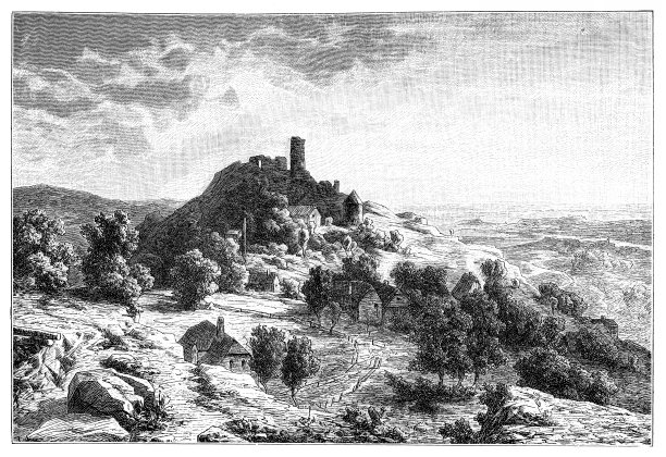 Waxenberg城堡废墟是上奥地利Mühlviertel地区Oberneukirchen市Waxenberg中心的山顶城堡废墟图片下载