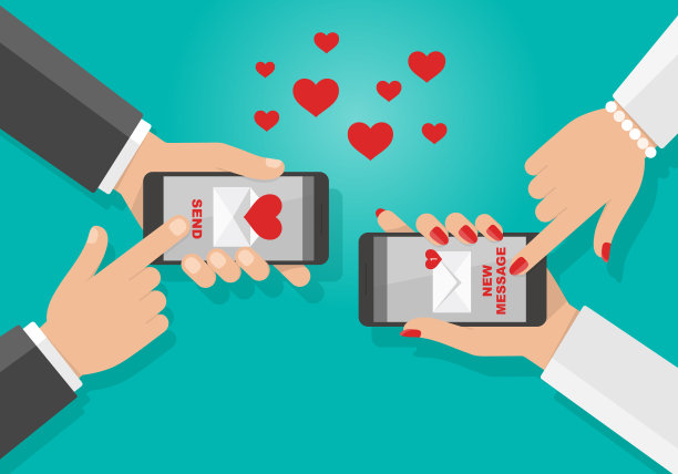 智能手机的爱情短信，红心图片下载