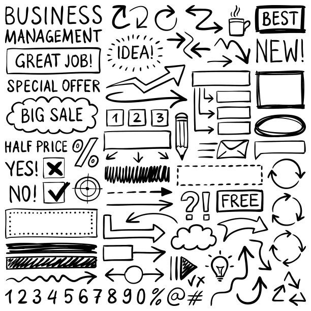 手绘设计元素图片下载