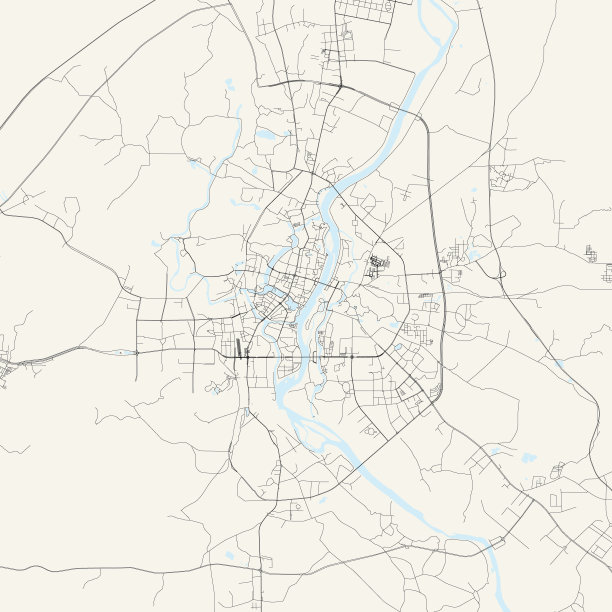 中国桂林矢量地图图片下载