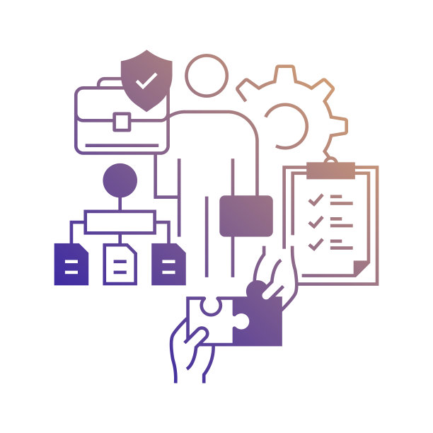 向量集插图业务管理概念。线条艺术风格背景设计网页，横幅，海报，印刷等。矢量插图。图片下载