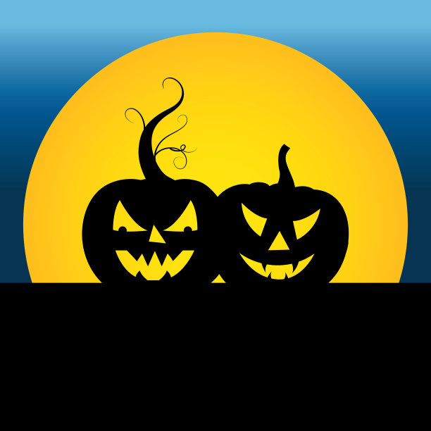 有趣的万圣节南瓜背景图片下载