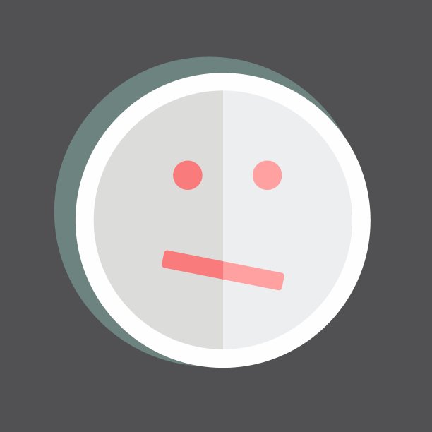 困惑表情符号贴纸：简约设计图片下载