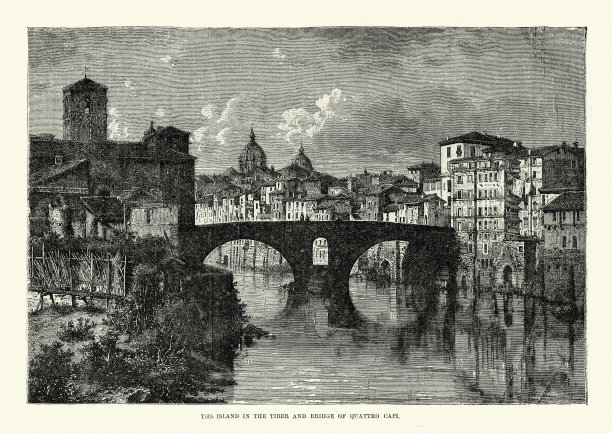 提伯岛，四头桥(法布里西奥桥)图片下载