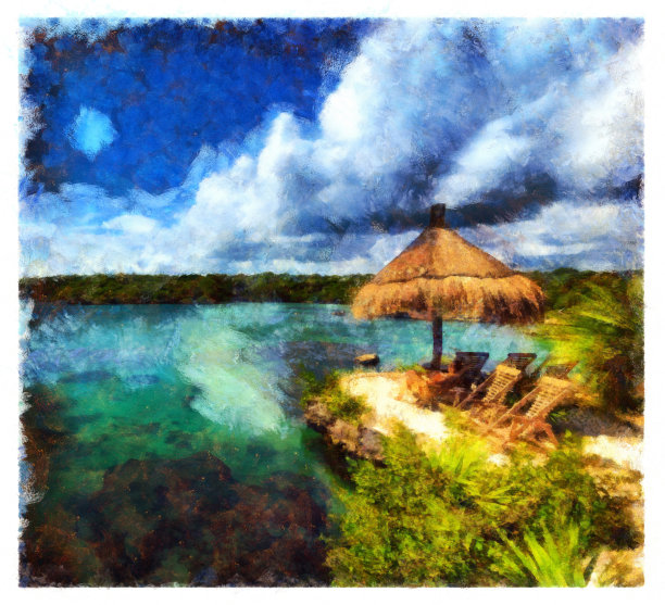 墨西哥泻湖-数码照片处理图片下载