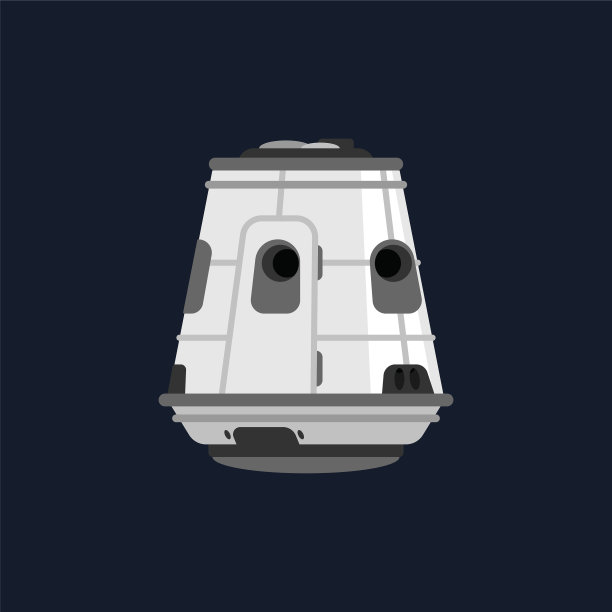 当前设计的载人太空舱在太空中旅行，进入轨道和向月球。图片下载