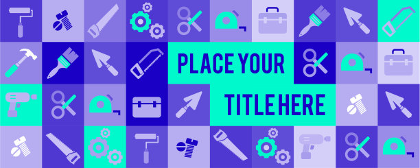 带有标题空间的建设工具图标图片下载