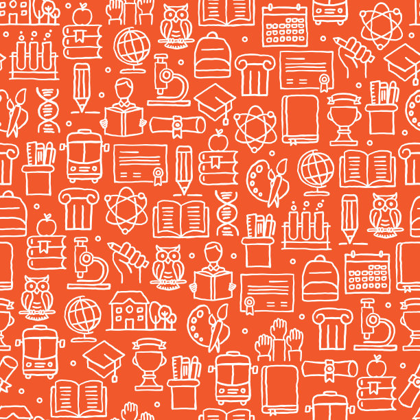 教育与学校相关的无缝模式图片下载