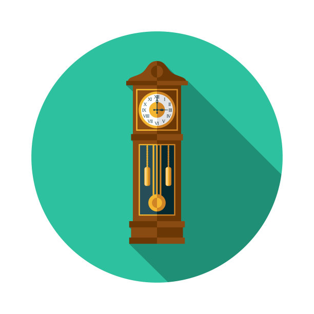 古董老爷钟的图标图片下载