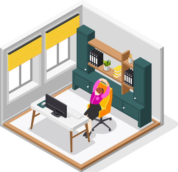 Office拉伸3d构图图片下载