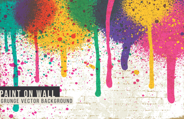 涂鸦喷漆飞溅背景- 02图片下载